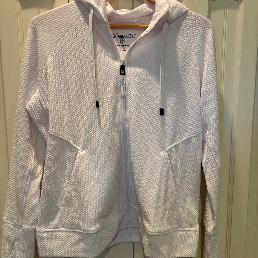 NWT IBKUL size L Popcorn zip hoody jacket